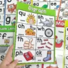 10 Pcs Phonics Alphabet Posters: Montessori Educational Toys for Kindergarten