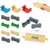 Educational Toys Wooden Railway Connector Set for Kids Train Track