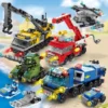 City Fire Car Building Blocks: Educational Toys for Kids 6in1