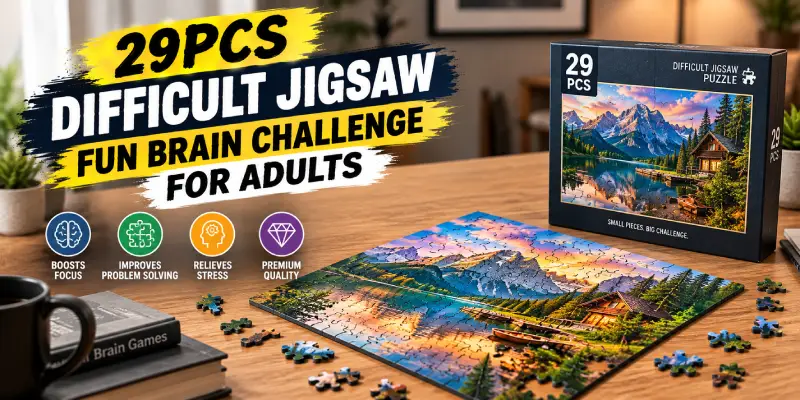 29PCS Difficult Jigsaw: Fun Brain Challenge for Adults